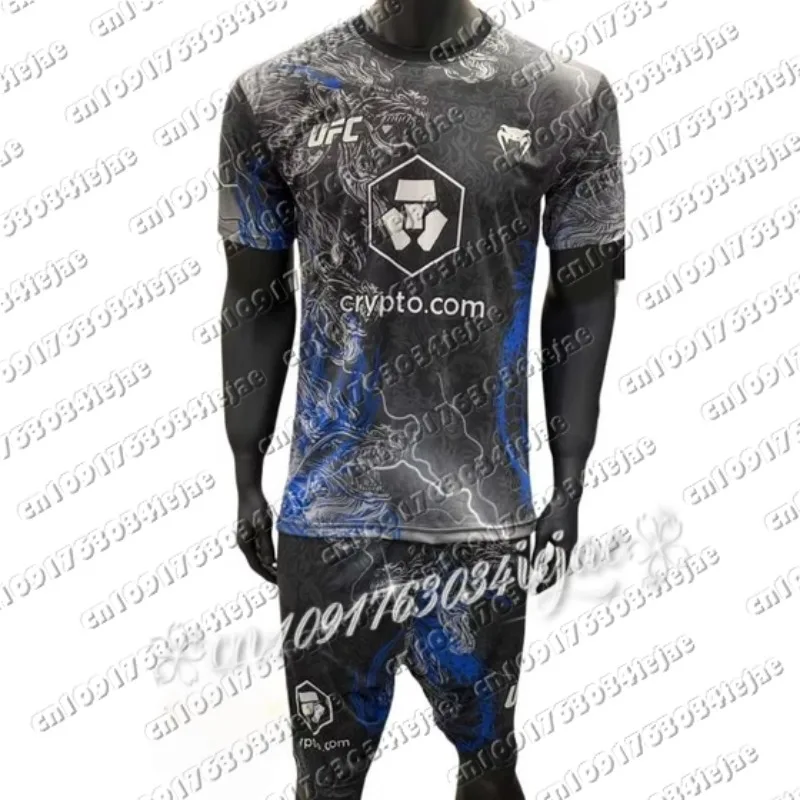 

Новые шорты с короткими рукавами для бокса и тренировок UFC для мужчин и женщин от аутентичного боевого ночного дышащего быстросохнущего спортивного комплекта