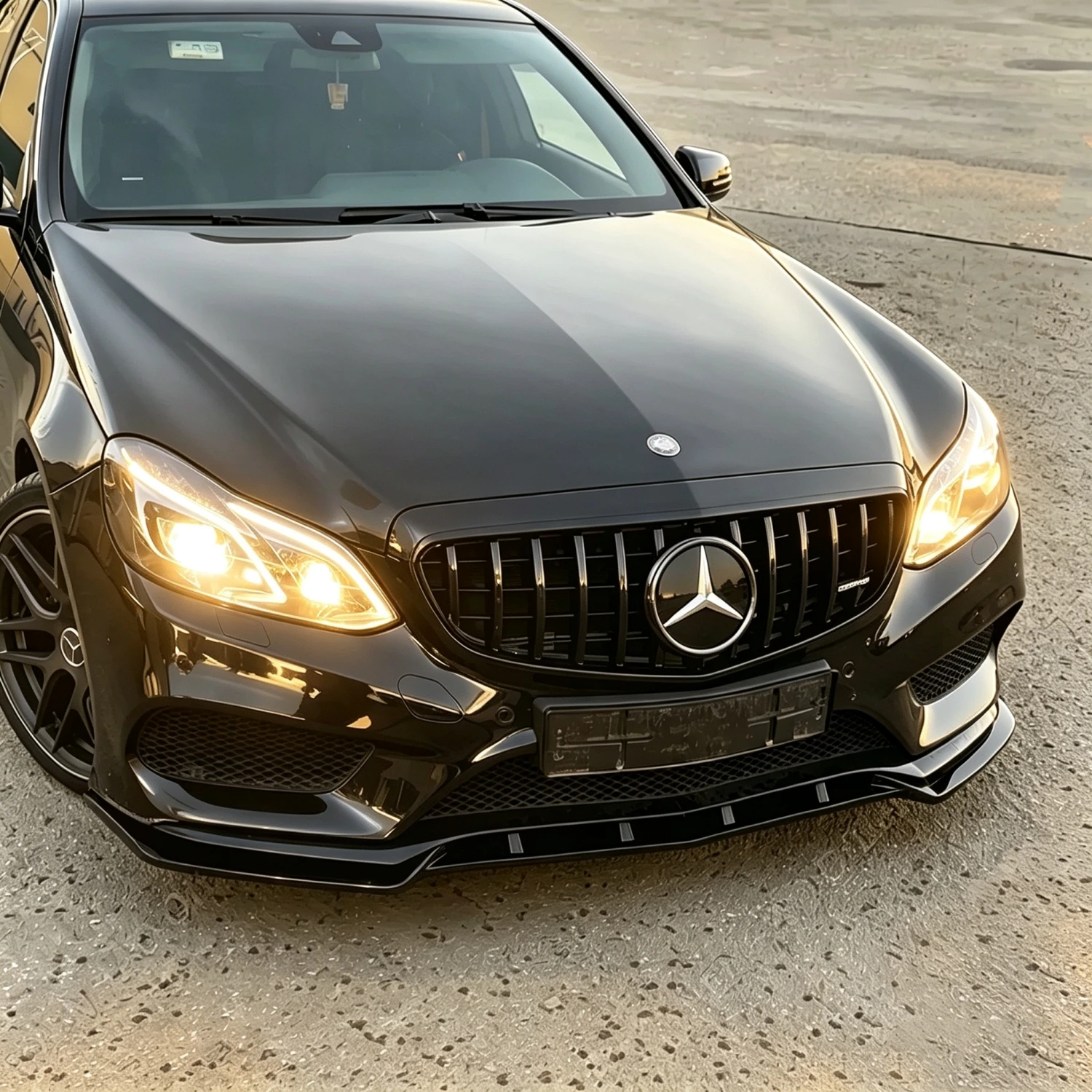 Maxton Style Front Bumper Lip Spoiler Splitter For Mercedes E W212 S212 E300 E400 AMG Line Facelift 2012-2016 Diffuser BodyKits