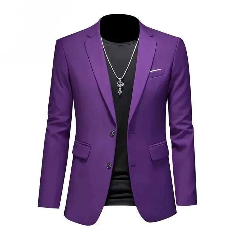 Weiße formelle Jacken für Herren, zwei Knöpfe, langärmelig, koreanische Herrenanzugjacken, Bürokleidung, Hochzeitsblazer – Detail 12