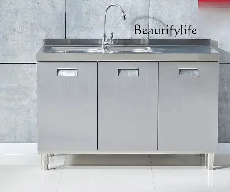 

Kitchen Stove Locker Cupboard Simple For Stainless Steel Cabinet 304 Thickened