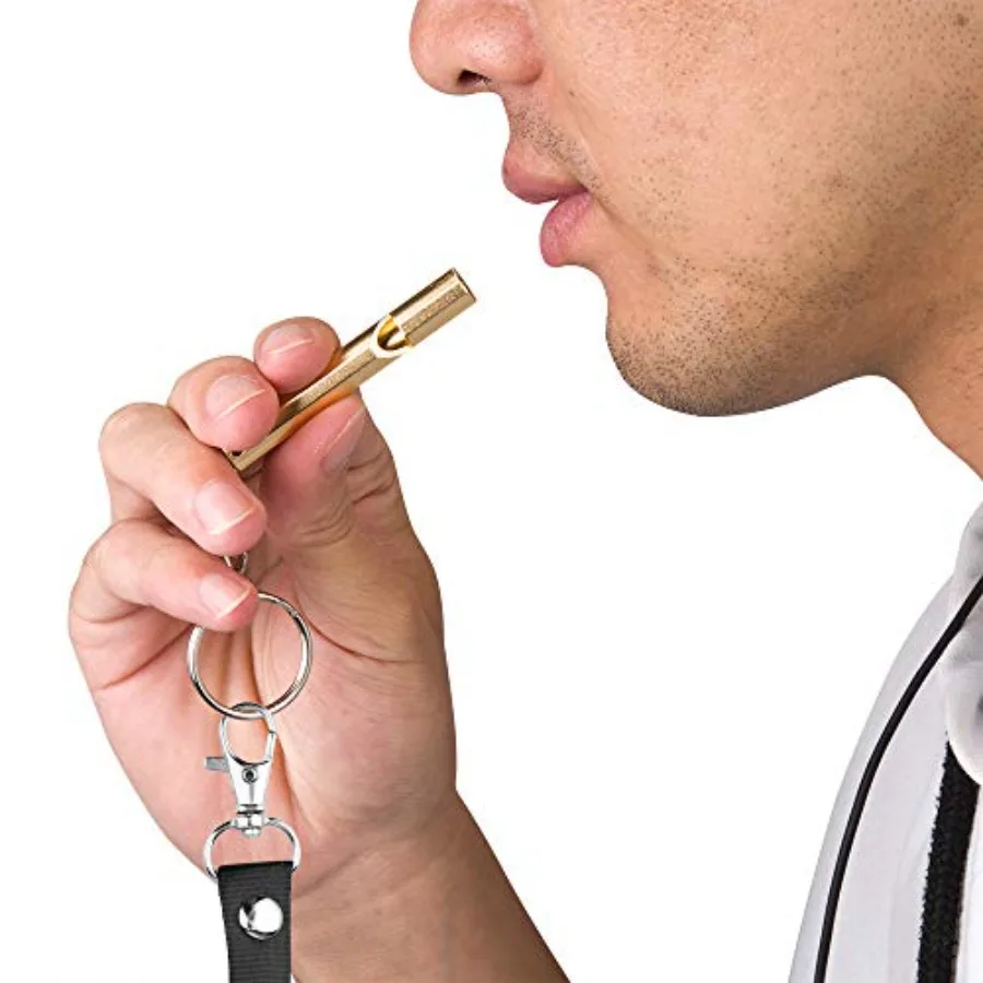 緊急ホイッスル 2 個 プレミアム安全サバイバルホイッスル ランヤードキーチェーン付き 高音ダブルチューブ アウトドアハイキングキャンプ用