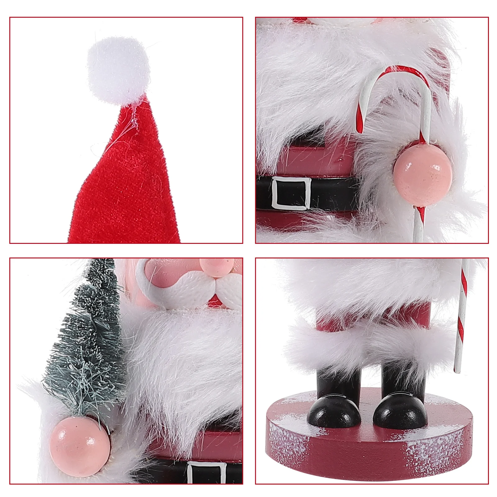 

Santa Claus Nutcracker Christmas Wooden Decoration Hand Painted Desktop Xmas Table Ornament Holiday Gift Santa Claus Nutcracker