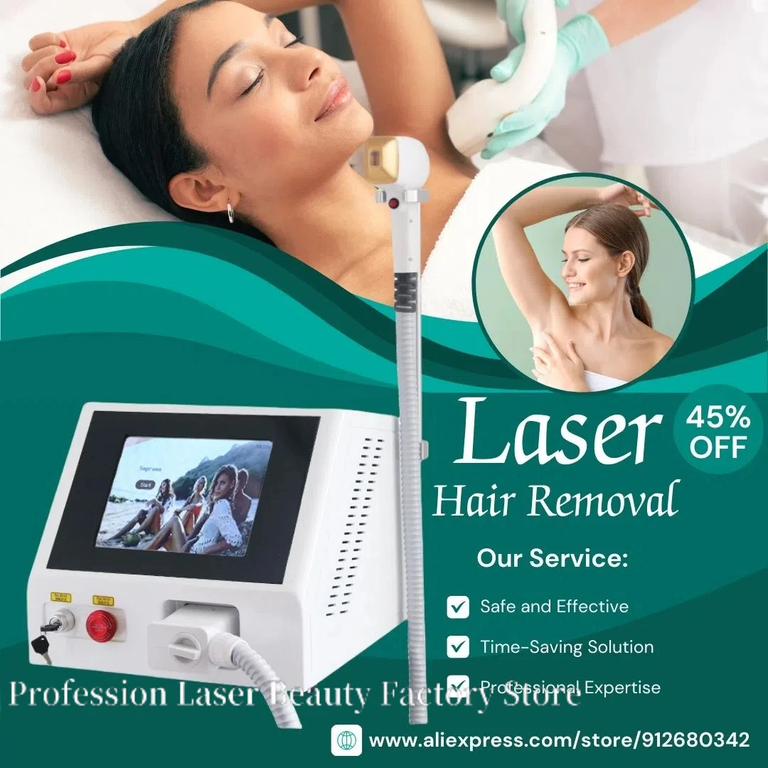 

Professional 808 Diode Laser Hair Removal Machine Triple Wavelength Painless Permanent Portable 808nm 755nm 1064nm