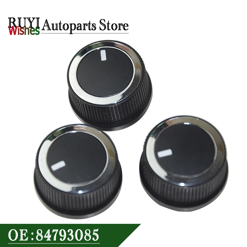 3PC 84793085 847 930 85 A/C Heater Temp Control Knob Button For Chevrolet 2008-2017 Express Van Savana