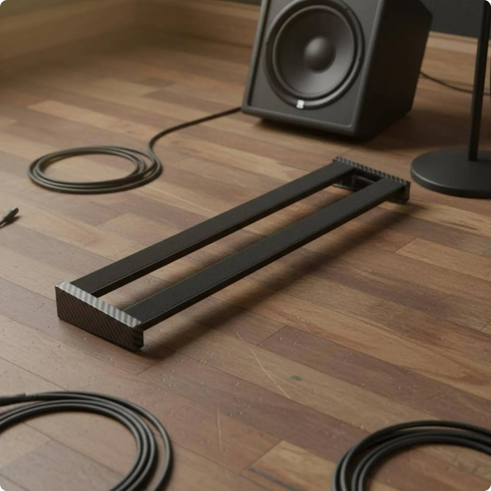 Guitar Effects Pedalboard Portable Effects Pedalboard Aluminum Pedal Board Stand Cable Management Music Gear Storage Anti-Slip