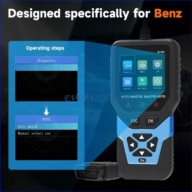 Picture 3: 124B Full Structure Diagnostic Device Multilingual Connection Fault Code Reinitialize