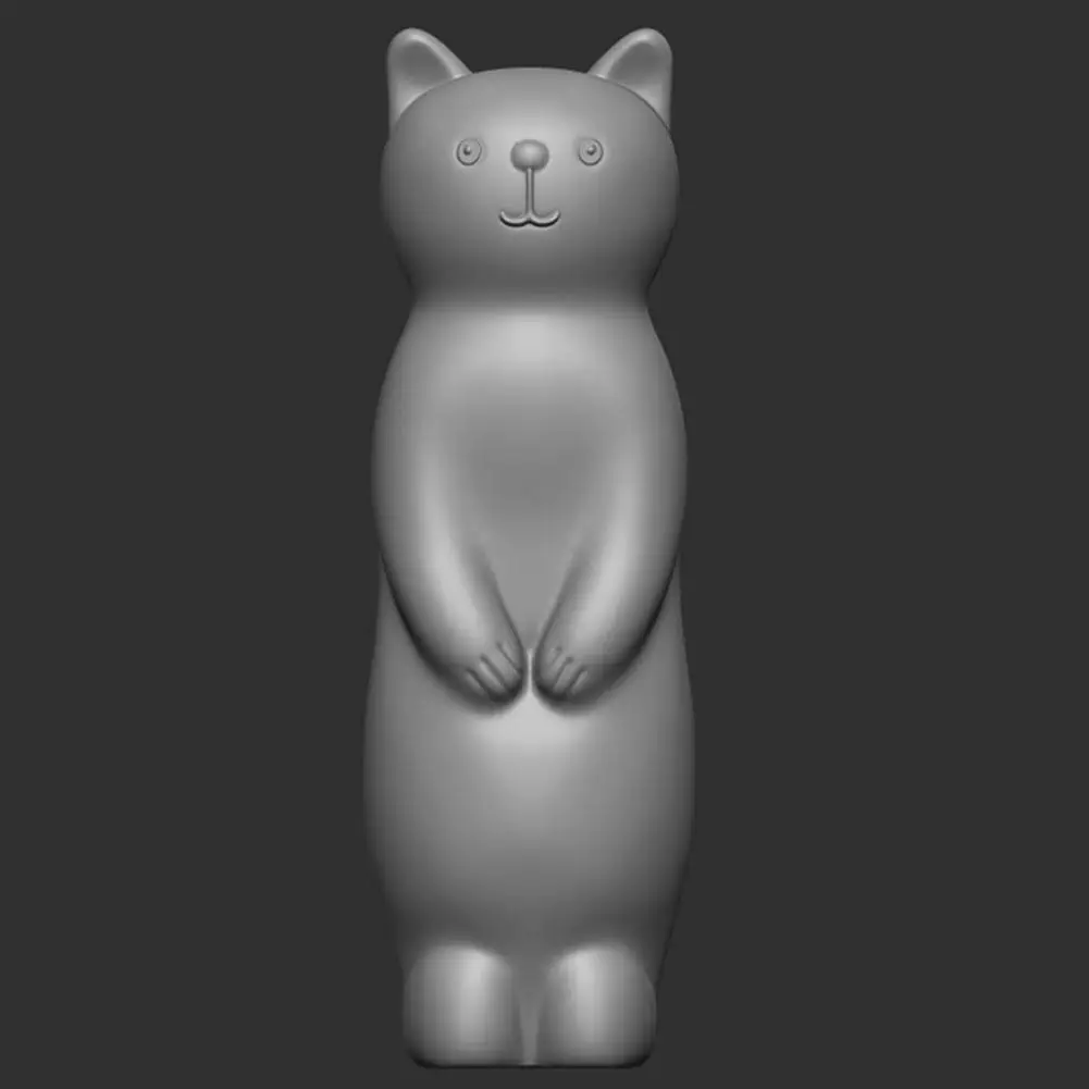 3D Cat Silicone Mold Cute Standing Kitten Candle Mold Scented Molds Concrete Molds Decoration DIY Home 2024 Cat Plaster Res I0Y4