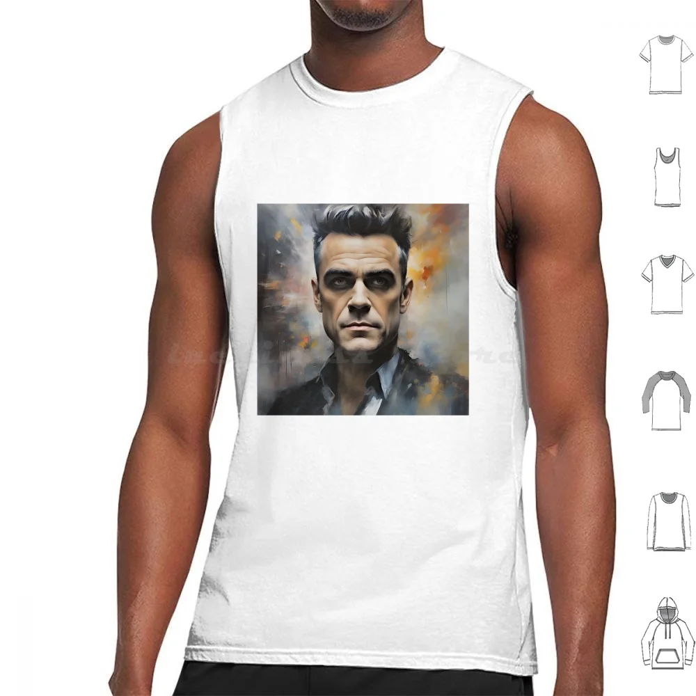 The Character Of Tank Tops Print Cotton Singer Music Composer Guitar Pop Folk Face Portrait