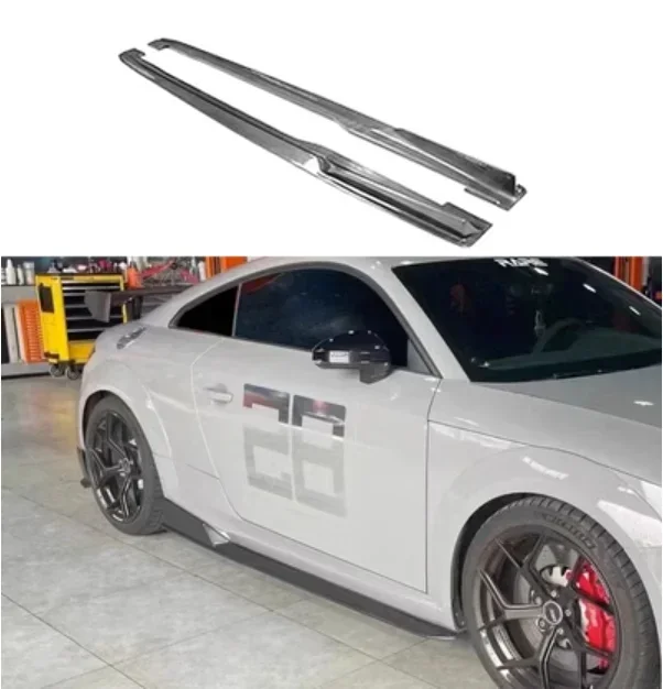 

New！ Body Kits For Audi TT TTS TTRS 2015 2016 2017 2018 2019 2020 Real Carbon Fiber Side Skirts Aprons Extension Lip