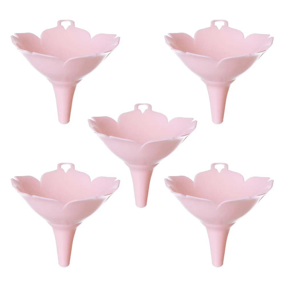 

5pcs Oil Filter Funnel Kit No Spill Leak Proof Plastic Kitchen Gadgets For Bottles Jars Spice Containers Liquor Wine Sauce Sugar