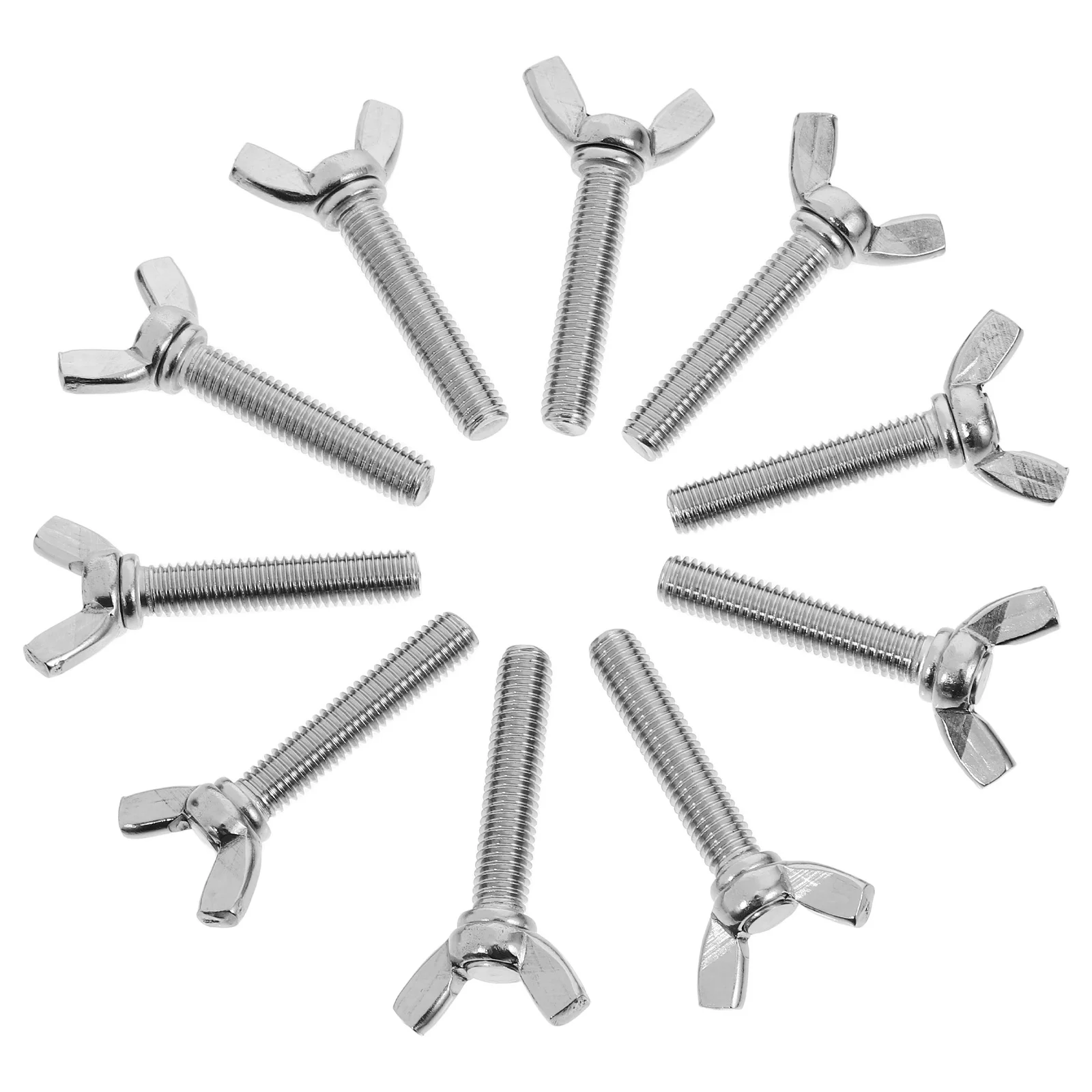 

10pcs Wing Replacement Wing Thumb Hand Screws Screws Stainless Steel Butterfly Bolts Machine Fastener Hand Nuts Hardware Tighten