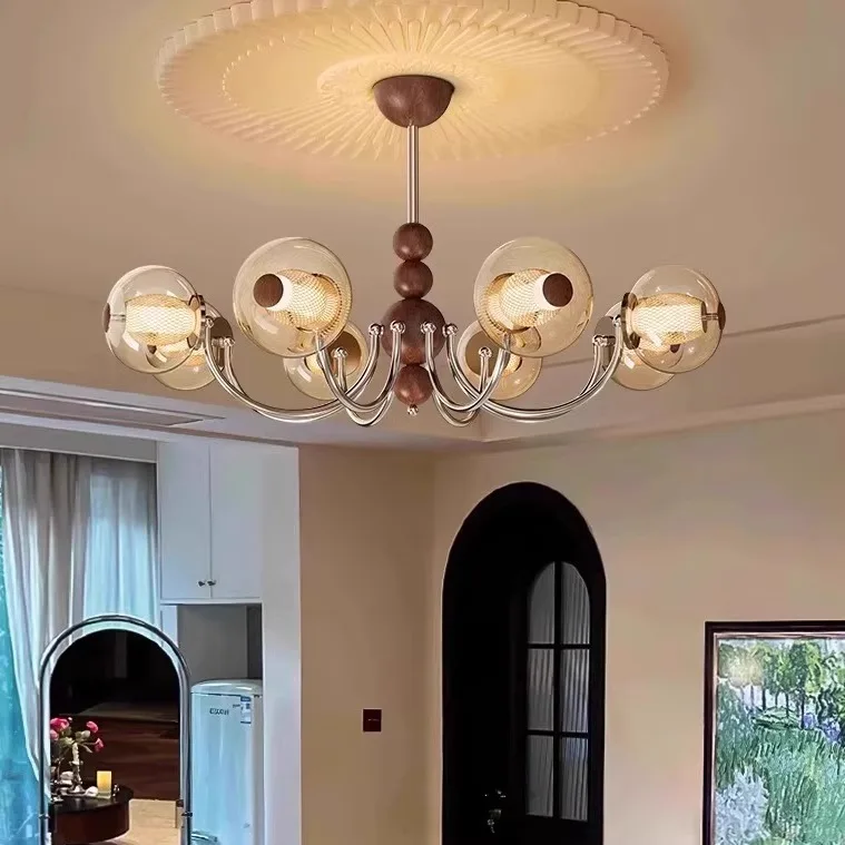 French medieval living room chandelier Maillard dining room chandelier premium sense vintage study master bedroom light