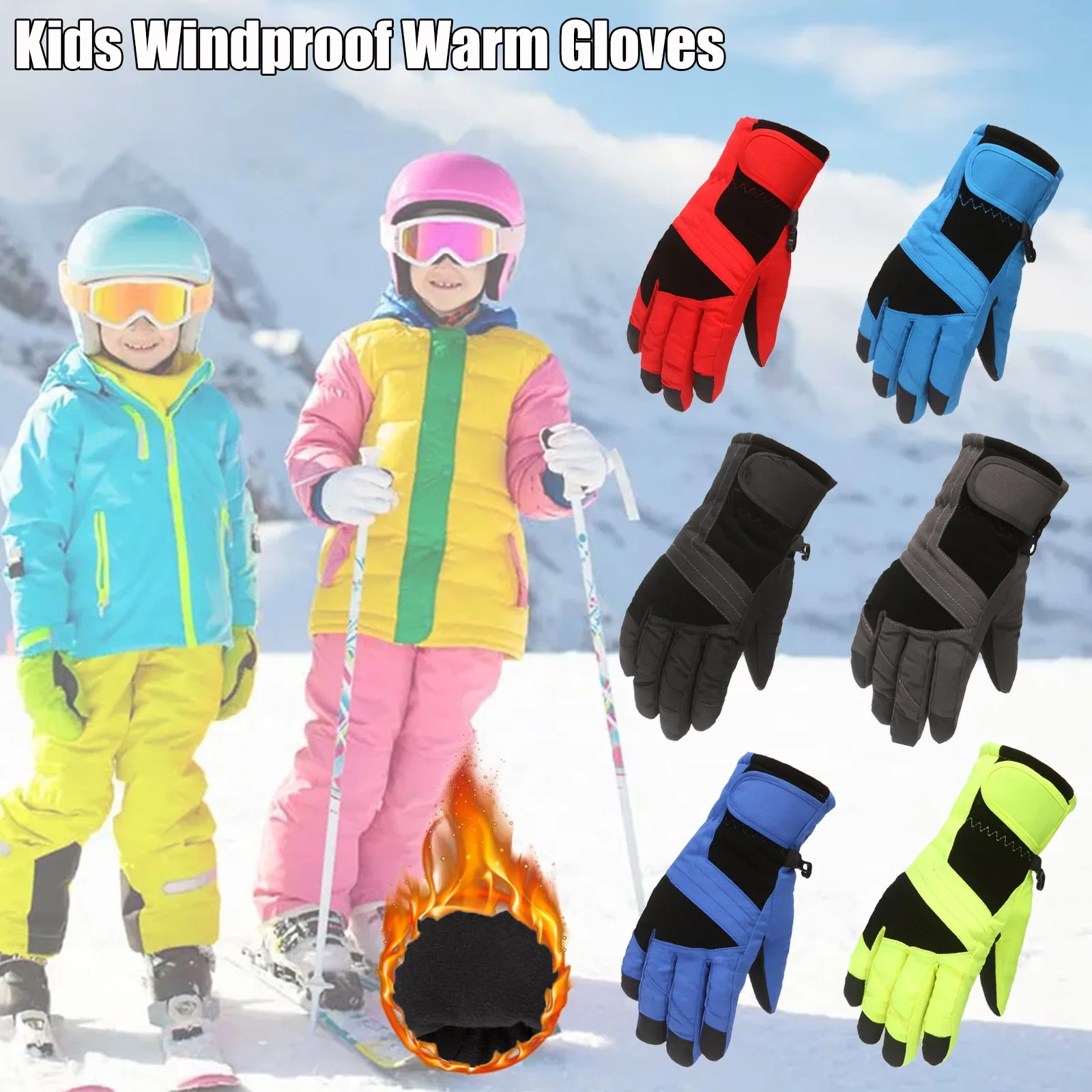 

Шерстяные варежки для малышей, зимние мягкие перчатки, уличные детские перчатки для мальчиков и девочек, катание на коньках, сноуборде, футбольные перчатки для детей, молодежные средние