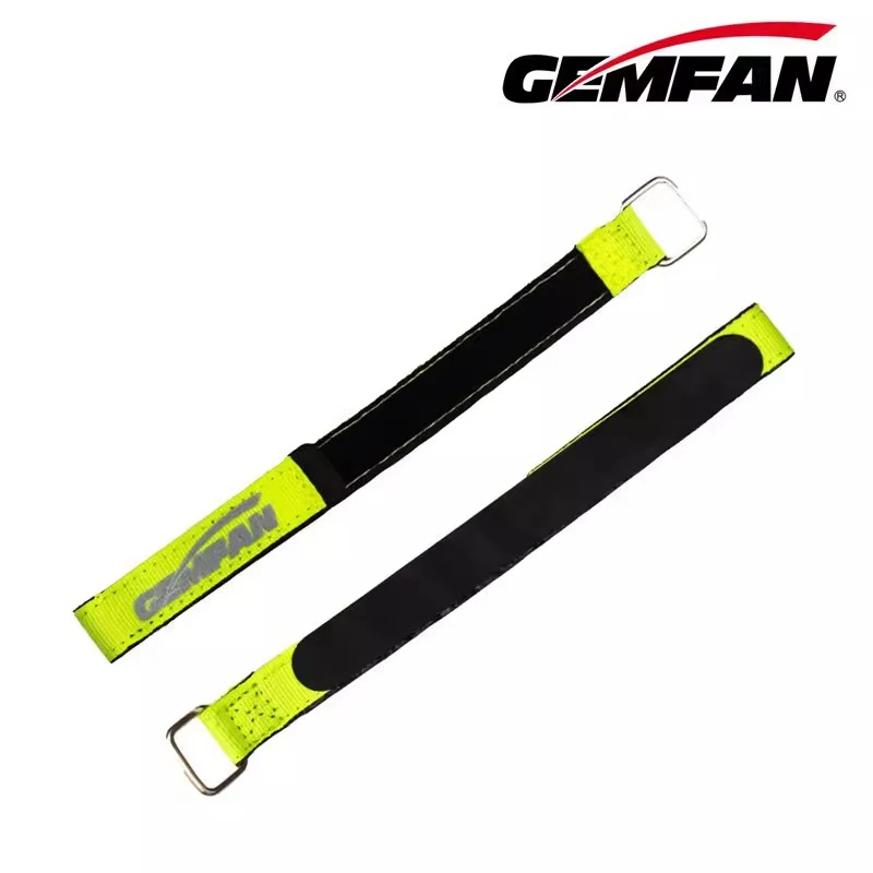 Gemfan-高強度滑り止め織りリポバッテリーストラップ、16x250mm、Fluoyellow、20x250mm、fpvフリースタイルドローン用赤、5個