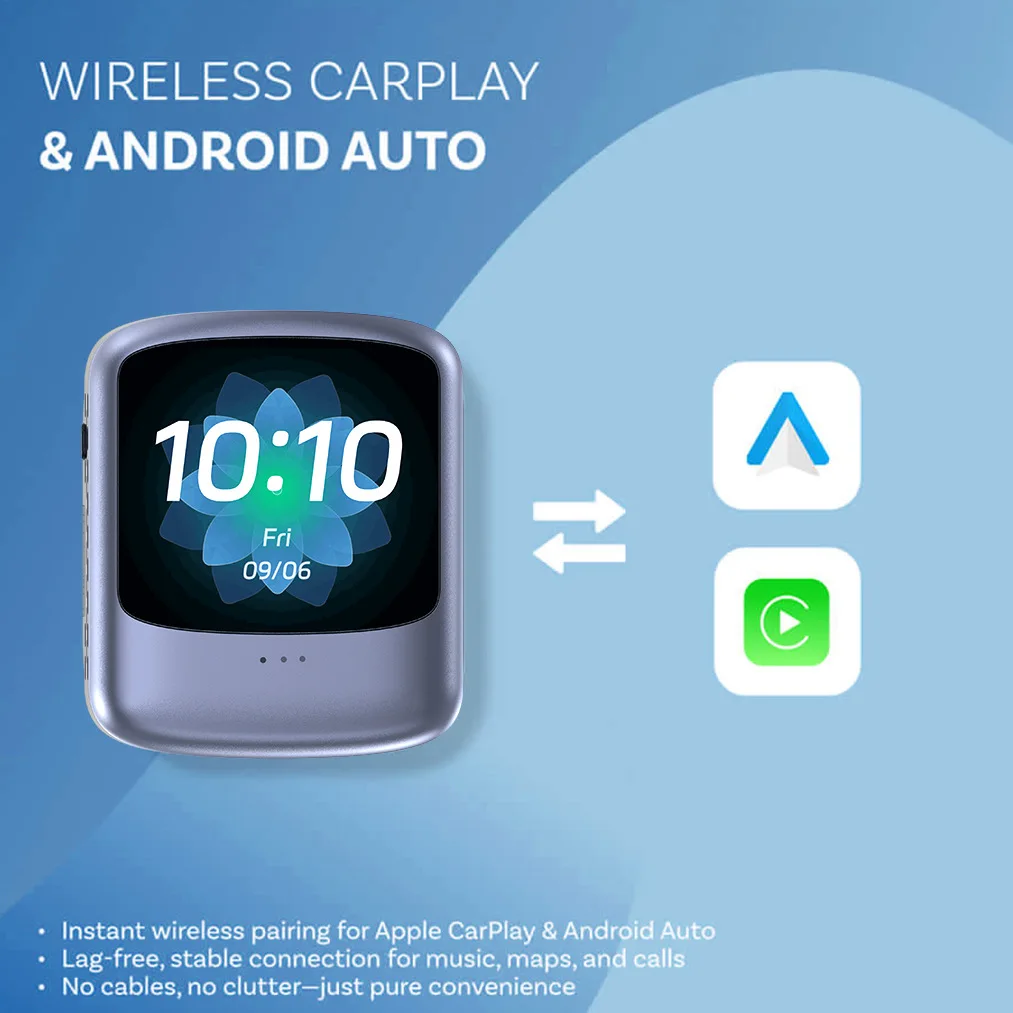 STLFOttocast New Smart AI Dialogue Carplay Box Aibox Cross-Border Wireless Carplay Accessory Consumer Electronics Model S51 ABS