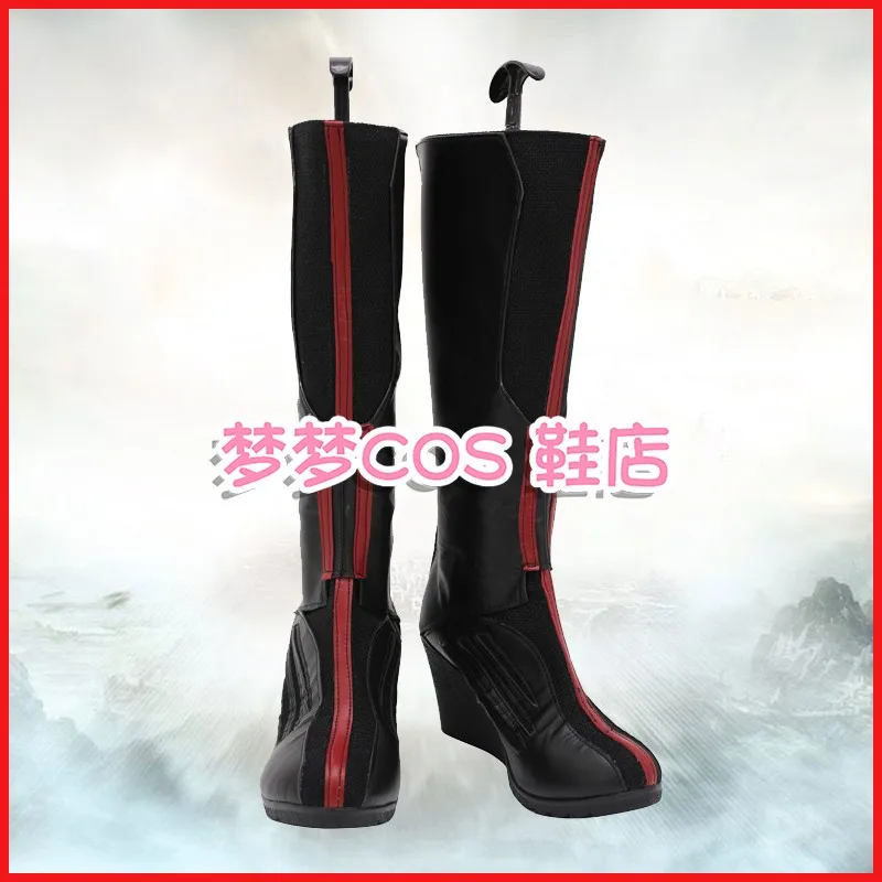 X Man Wanda Maximoff Scarlet Witch Cosplay disfraz zapatos carnaval Halloween botas hechas a mano botas de piel sintética