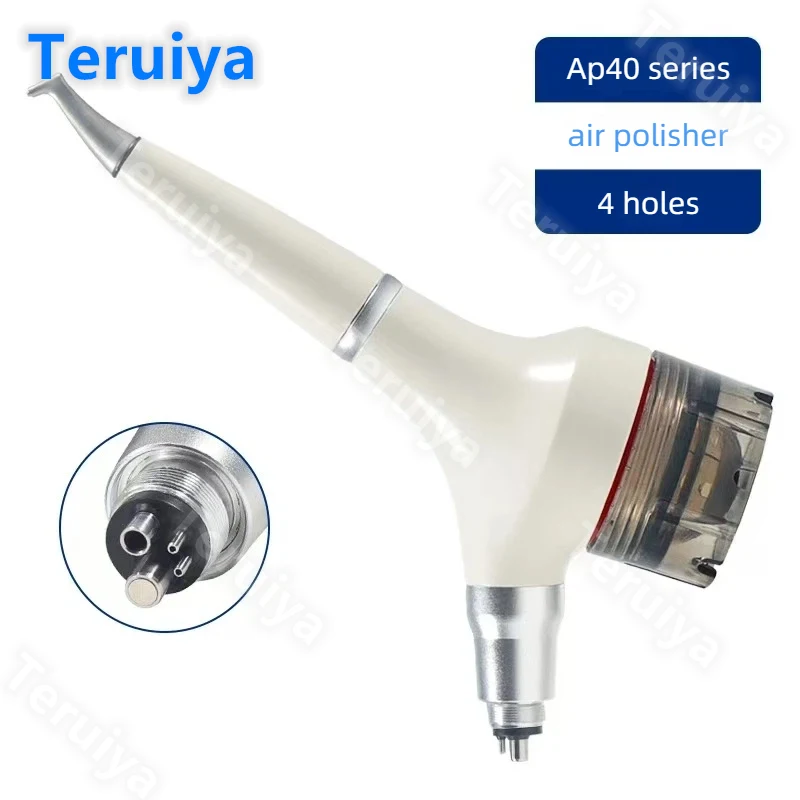 Dental Intraoral Sandblasting Gun Handheld Polisher for Teeth Cleaning & Whitening 2/4 Holes Quick Connect Anti-Clogging Nozzle
