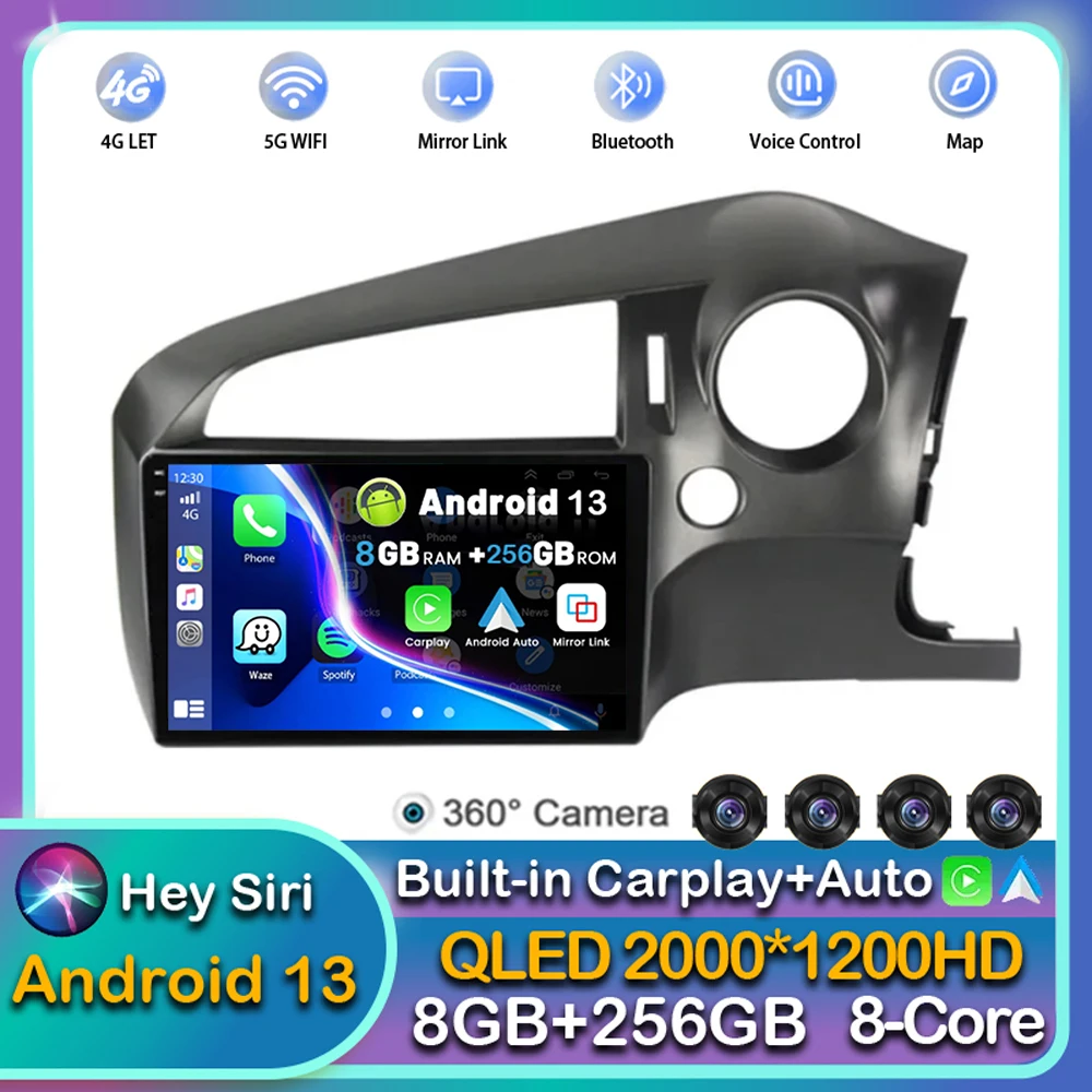 

Android 13 Carplay Auto WIFI+4G For Honda Stream 2 2006 - 2014 Car Radio Multimedia Video Player Stereo GPS 2DIN DVD Head Unit