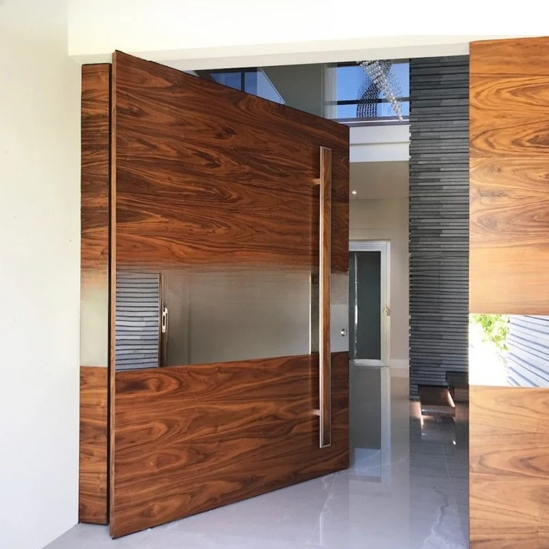 

Anti-theft entry door Villa anti-theft door Wood veneer stainless steel anti-theft door