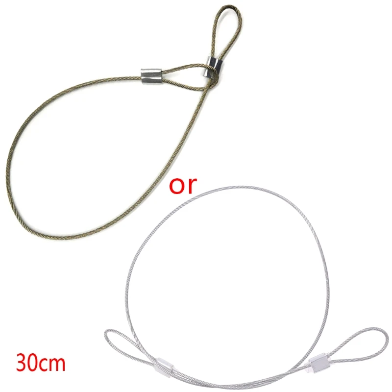 573A Safety Strap Stainless Steel Tether Lanyard Wrist Hand 30cm For Camera New