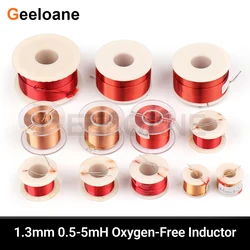 1.3mm Air Core Inductor Coil 0.5mH-5mH Oxygen-Free Copper Round Frame for Speaker Crossover Frequency Divider Car Subwoofer DIY