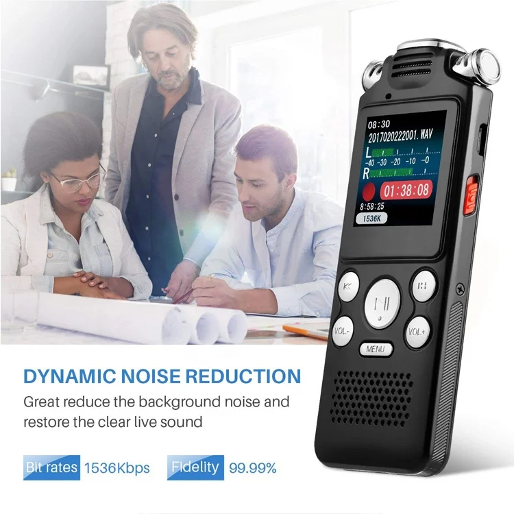 Professional Mini Audio Recorder N3 Voice Activated Digital Voice Recorder 3 Microphones Noise Reduction Multi-language Menu