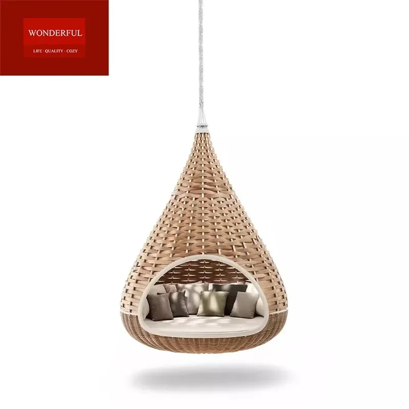Nordic Fashion Design Garden Furniture Outdoor Hanging Rattan Sofa