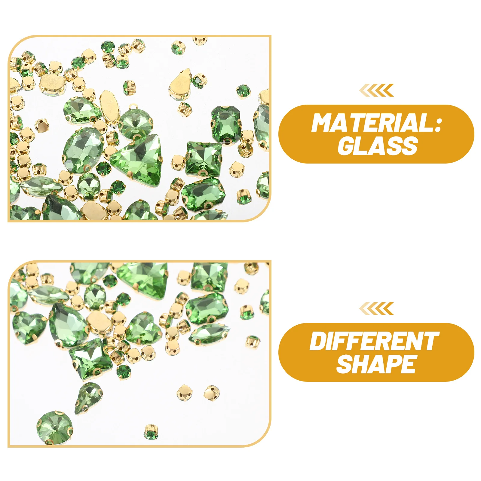 

130pcs Glass Rhinestones Sew On Diy Decorative Materials Clothing Accessories Claw Rhinestone Decors Diy Bag Decor Handicraft
