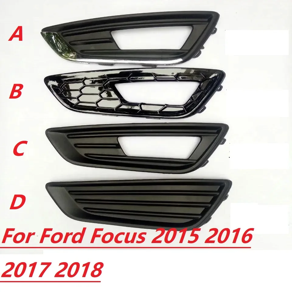 Fog Light Cover Grill For Ford Focus 2015 2016 2017 2018 Fog Lamp Cover Car Front Lower Bumper Vent Grille Side Center Grilles