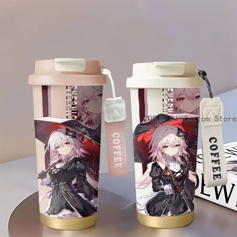 Evernight Honkai：Star Rail Game Large Capacity Thermos Insulated Cup Stainless Steel Water Cup Portable Dual Drinking Cup