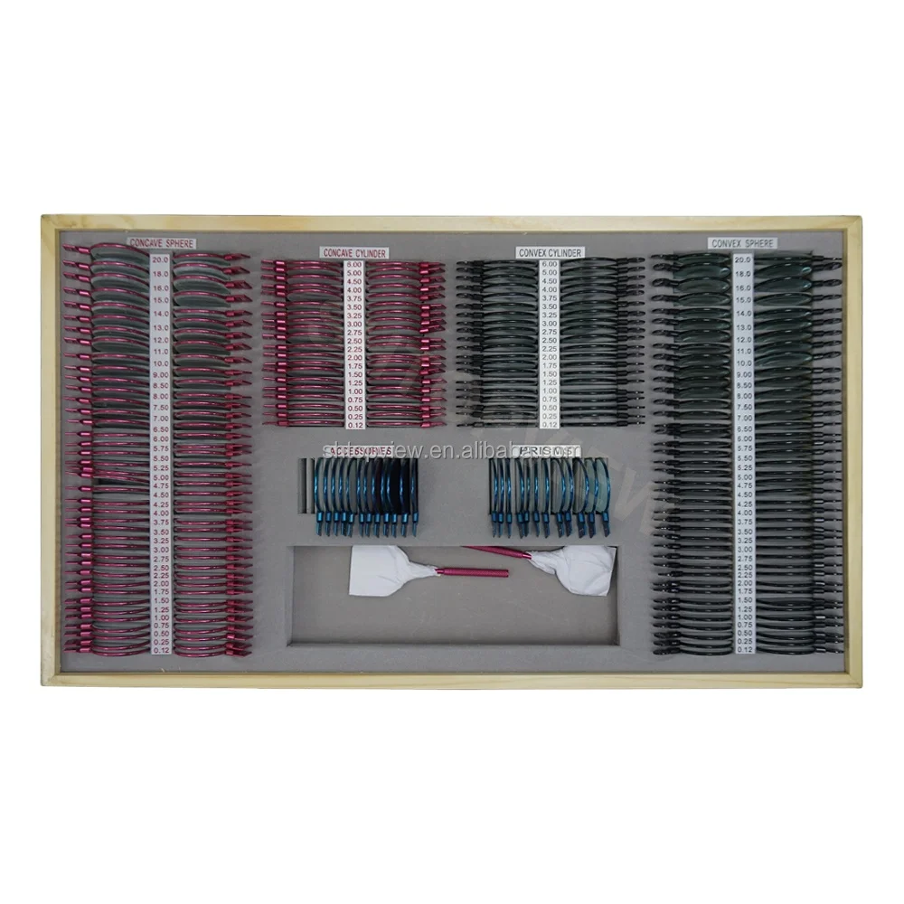 266pcs Aluminum Suitcase Lens Case 266JSC Level Optometry and Optical Store's Trial Lens Set on Sale Optical Instruments