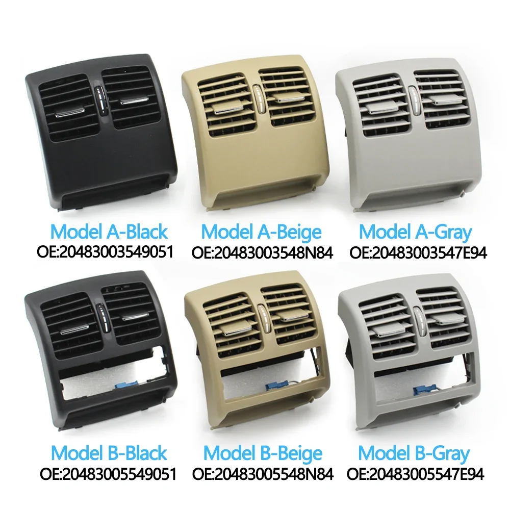 Rear Air Conditioning AC Vent Grille Complete Assembly Set For Mercedes Benz C Class W204 2007-2013 E Class Coupe W207 2008-2016