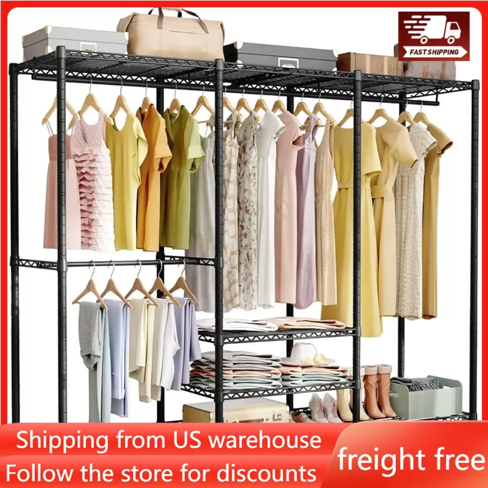 4 Tiers Freestanding Heavy-Duty Closet Organizer and Storage System, Max Load 780LBS, 67.9