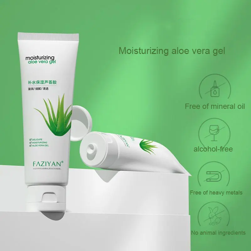 Gel Natural Aloe Vera, Creme Facial Hidratante, Cremes de Dia Facial, Hidratante Clareador, Cuidados com a Pele, 60g