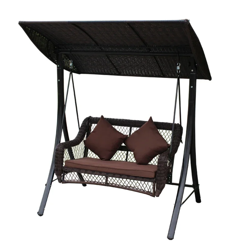 

Открытый стул-колыбель-качалка для дома и улицы, балкон для взрослых, качели для двора, кованые качели, корзина из ротанга, подвесной стул