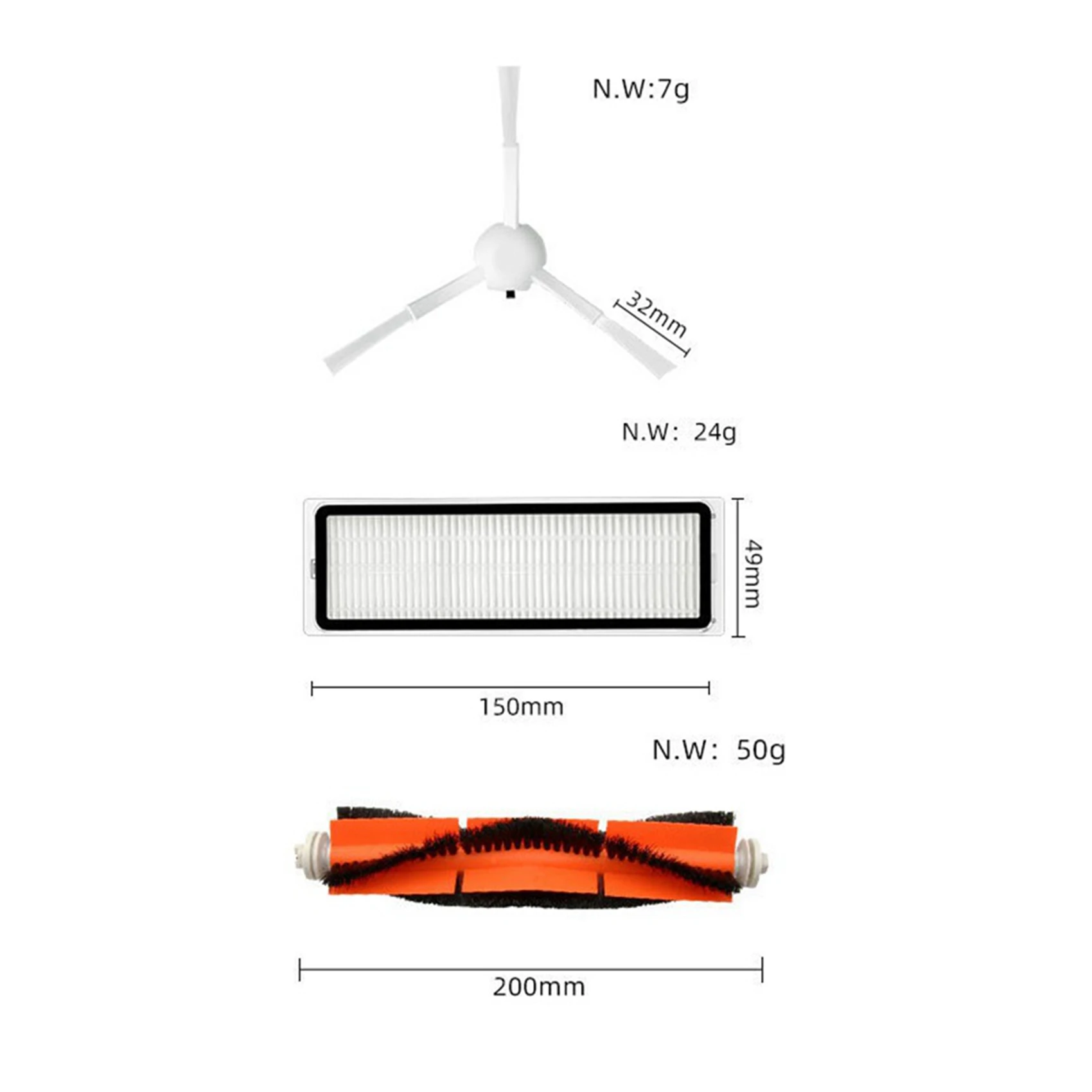 

Наборы для замены ABBN-2 для роботов-пылесосов XIAOMI Vacuum-Mop 1C 2C 1T STYTJ01ZHM Dreame F9: щетки, HEPA-фильтры, запчасти для роботов-пылесосов.