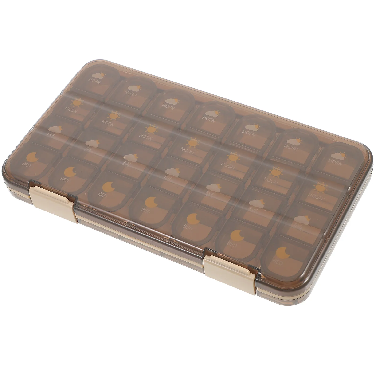 Medicine Case Portable Small Compartments Travel Sealed Organizer Compact Daily Pill Storage Box Travel Medicine Box