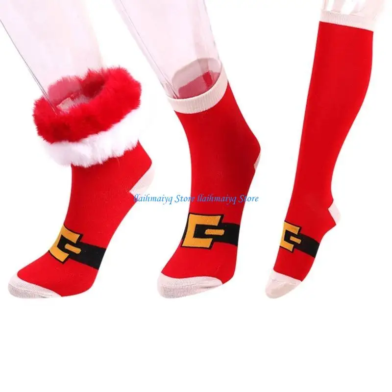 

573B Christmas Socks Cotton Hosiery Winter Women Funny Santa Cartoon Stockings