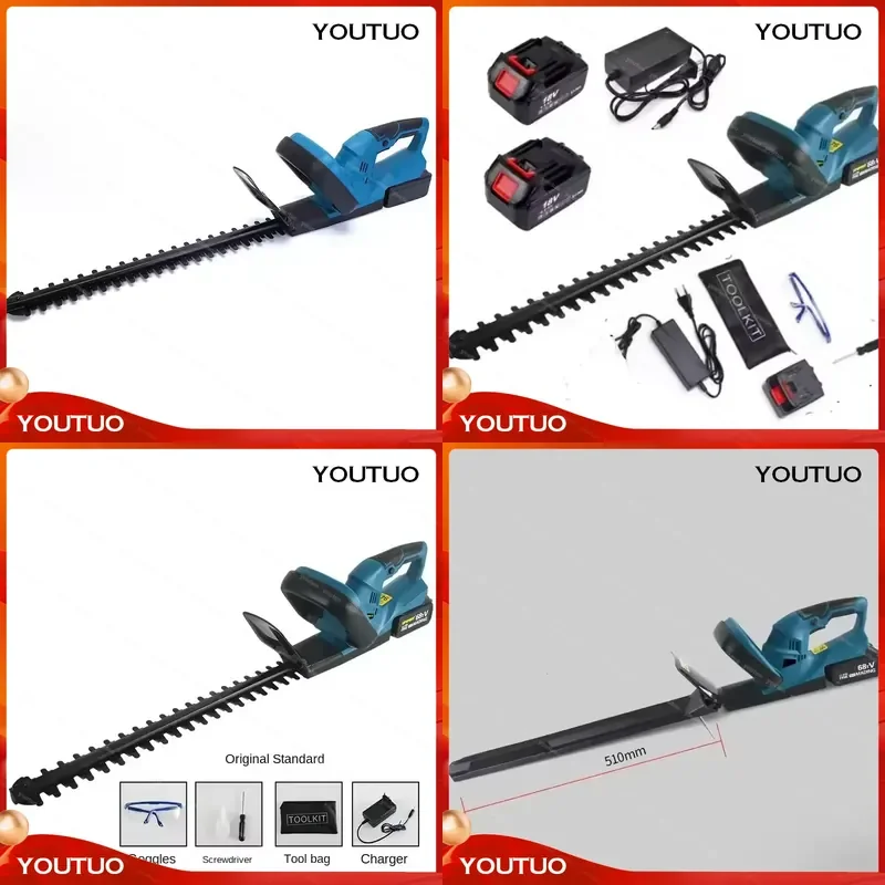 Brushless Cordless Electric Hedge Trimmer Hot Selling Garden Tool  Fence Trimming Pruning Shears Grass Cutter