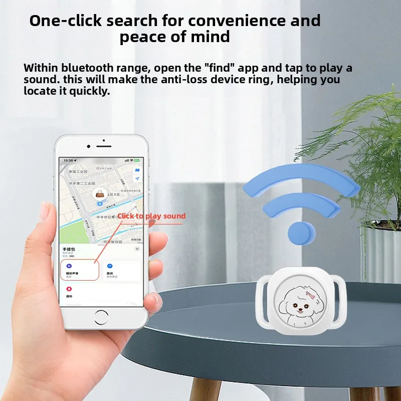 Локатор для домашних животных, устройство против потери, локатор для отслеживания кошек и собак, ошейник для артефактов, мини-локатор с Bluetooth