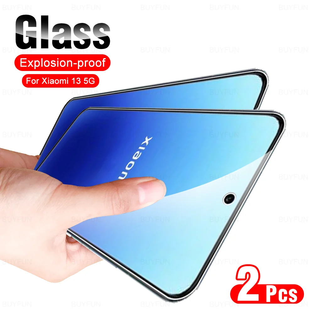 2Pcs Xaomi13 Tempered Glass For Xiaomi 13 Screen Protector For Xiaomi13 Xiomi Xaomi Mi 13 Mi13 5G 6.36''  Protective Phone Film