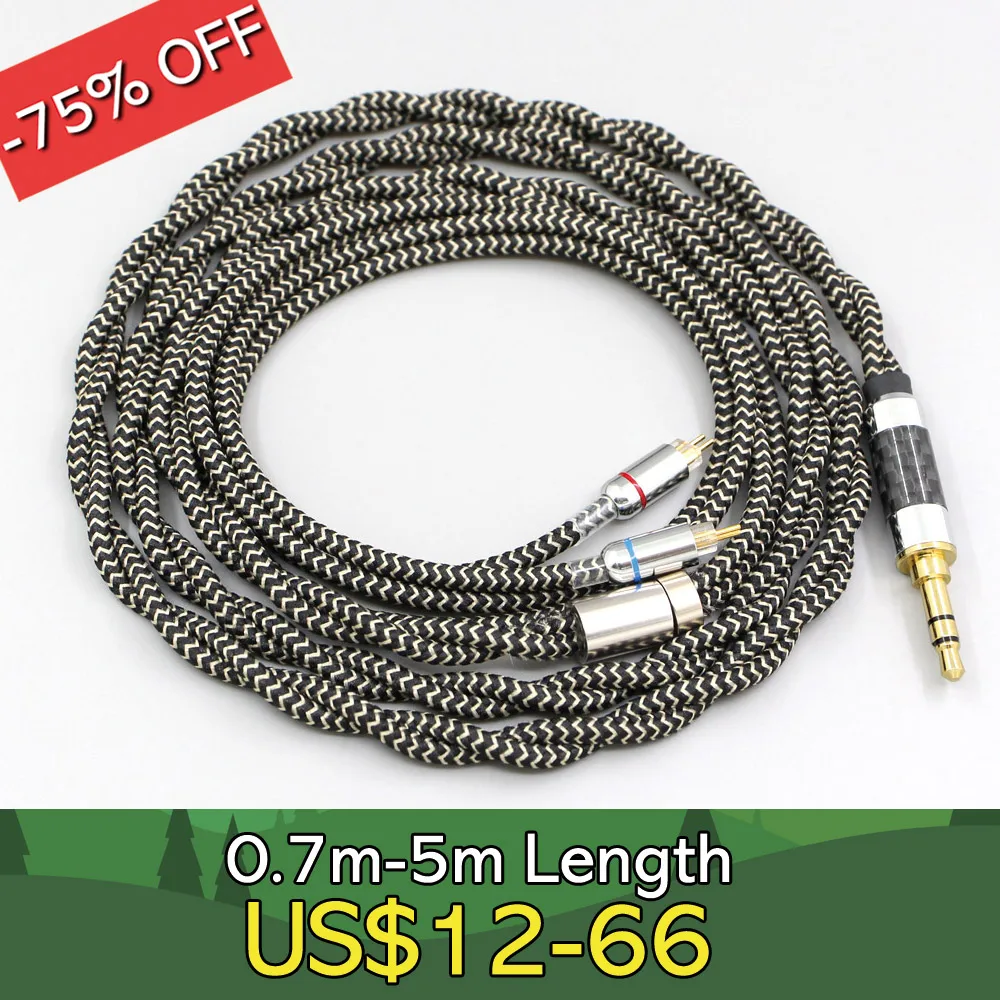 

2 Core 2.8mm Litz OFC Earphone Shield Braided Sleeve Cable For 0.78mm BA W4r UM3X UM3RC JH13 High Step LN008068