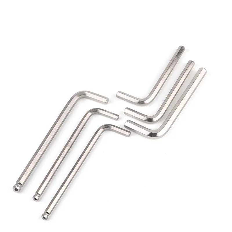 5/32  3/16  7/32 1/4  5/16  3/8  1/2  9/16 Nickel Plated English Internal Hexagonal Wrench Extended Ball Head/flat Hexagonal Key
