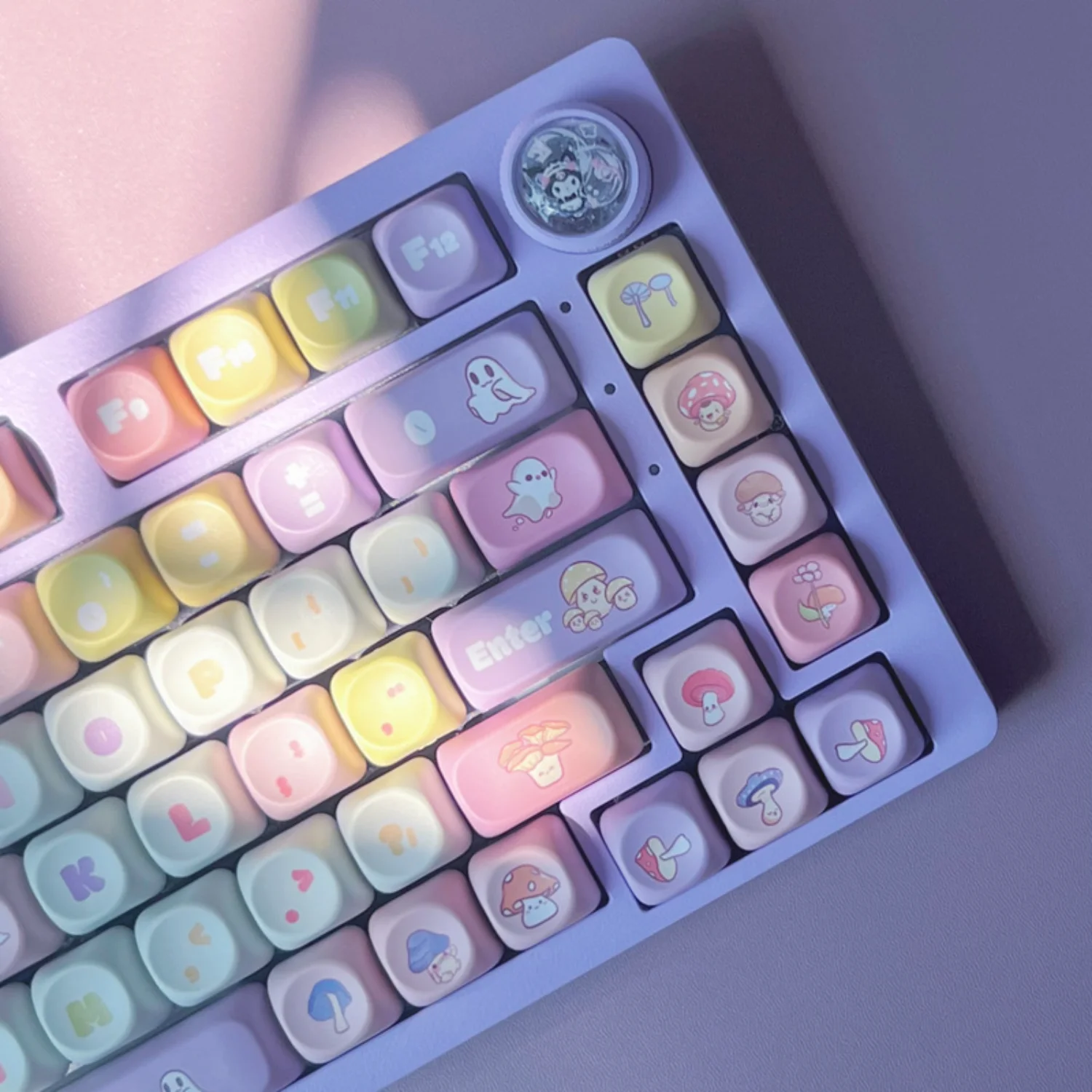 Imagem -05 - Mushroom Party Moa Keycaps Pbt Sublimação de Calor 135 Chaves Bonito para 60 64 84 98 108 Gaming Teclado Mecânico mx Switch
