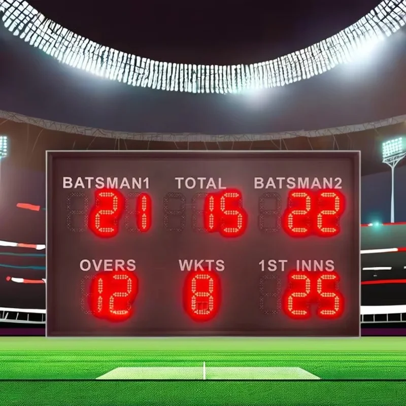 Outdoor Light Emitting Diode Digital Cricket Scoreboard Customizable Light Emitting Diode Sports Scoreboard for cricket matches