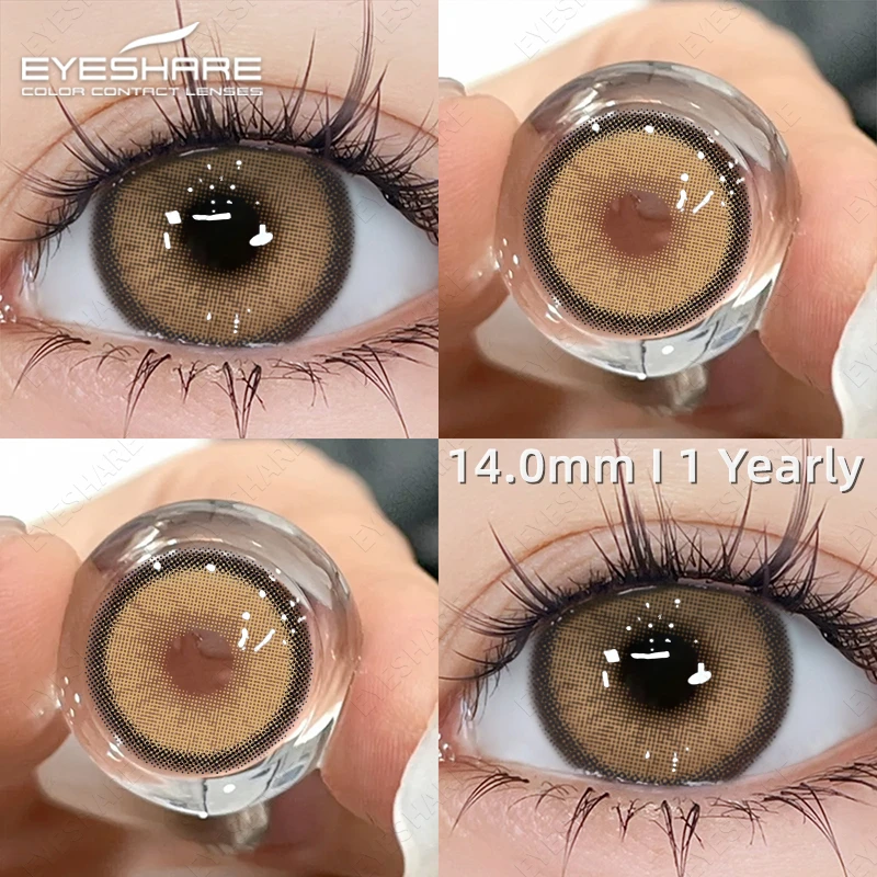 EYESHARE Natural Color Contact Lenses for Eyes Brown Eyes Contacts Lenses Fashion Green Contacts Eyes Lenses Yearly 2pcs/pair