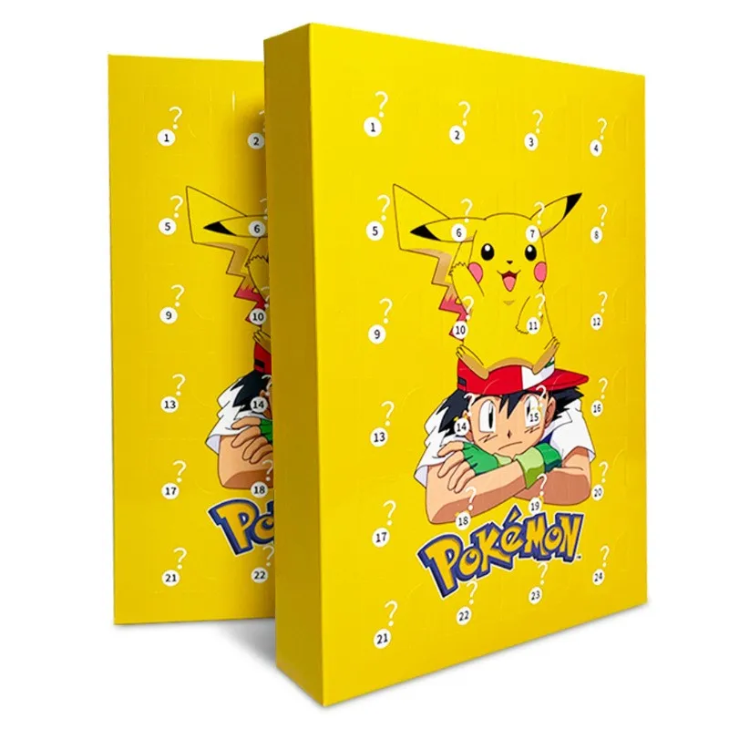 24 pçs/caixa pokemon calendário do advento caixa cega figuras anime bonito mini pvc modelo bonecas crianças natal brinquedos de halloween presente