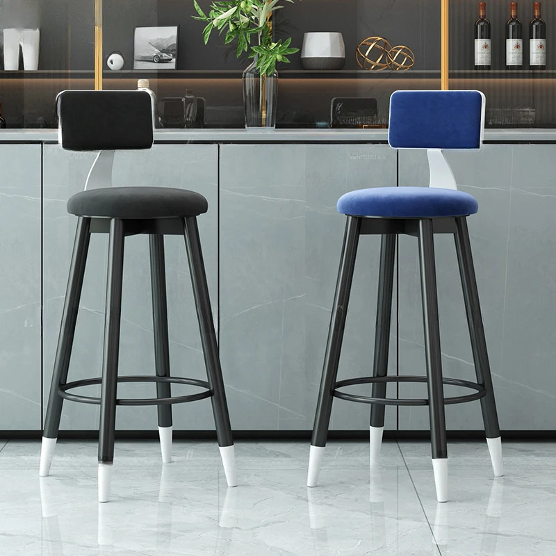 Beauty Salon High Counter Bar Chair Modern Gamer Bar Stools Design Chairs Kitchen Barber Shop Living Room Home Metal Cadeira