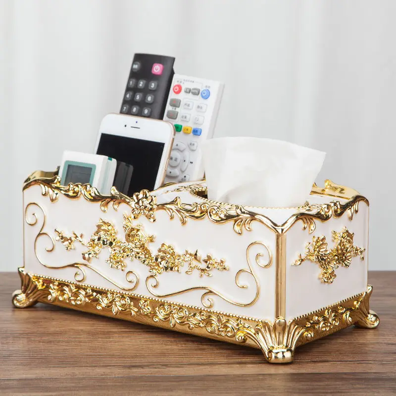 

European-style tissue box home living room drawer creative light luxury paper drawer Nordic ins napkin box restaurant decoration