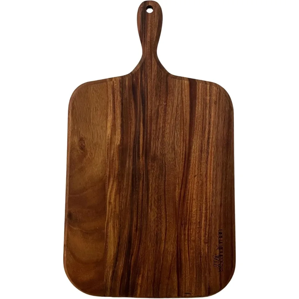 

Cutting Board | Jumbo Extra Large Size 26 x 16, Paddle Shape with Handle | Premium Elegant Handcrafted Walnut Cutting